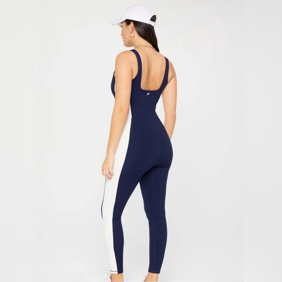 NWT, Fabletics,Define PowerHold Scoop Neck Jumpsuit, DeepNavy/Bone, M - Picture 2 of 4